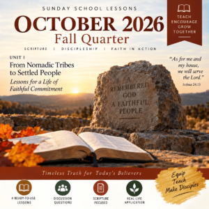 Swhale Ministries October Fall 2026 Sunday School Study Guide and Puzzles